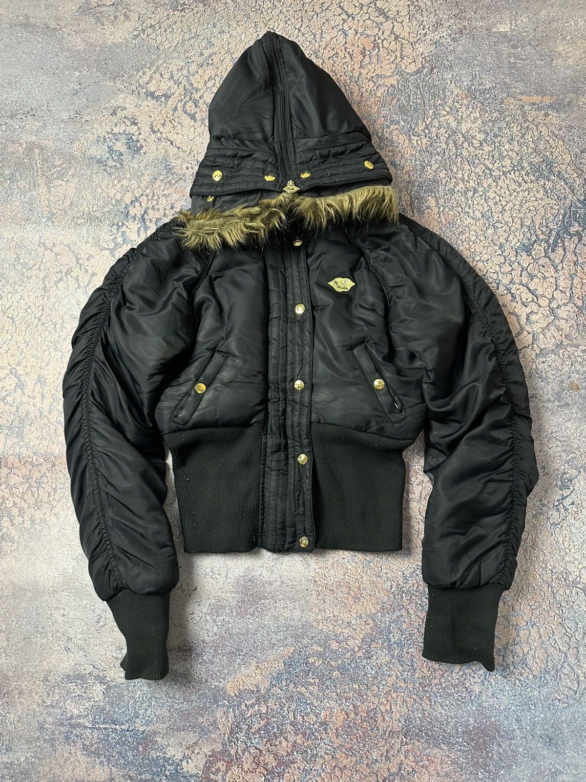 20471120 Fur Jacket PUFFER BOMBER LGB Style Size US S / EU 44-46 / 1 - 2 Thumbnail