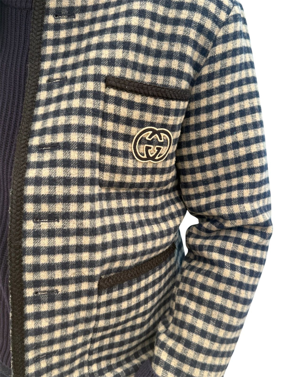 Gucci Gucci FW23 Wool Gingham Interlocking G Coat Size US M / EU 48-50 / 2 - 5 Thumbnail