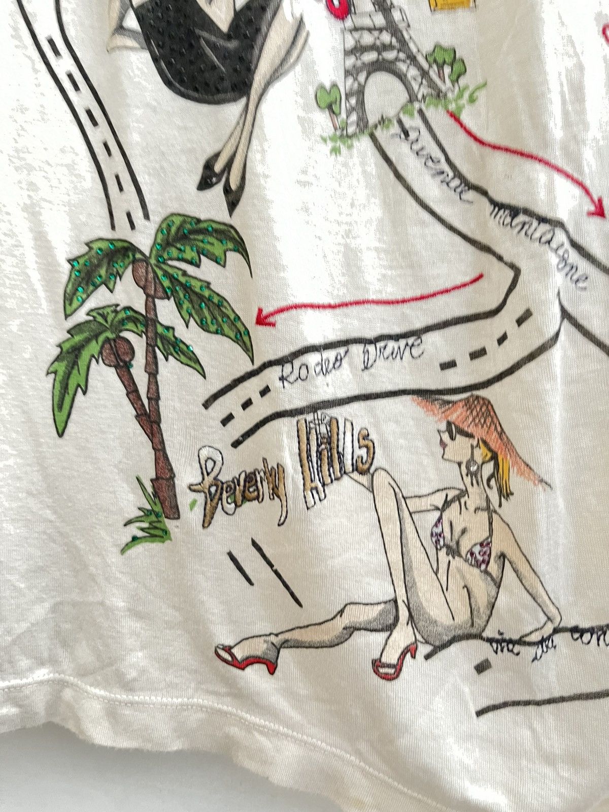 Les Copains Les copains road street vacation glitter tshirt Size US M / EU 48-50 / 2 - 6 Thumbnail