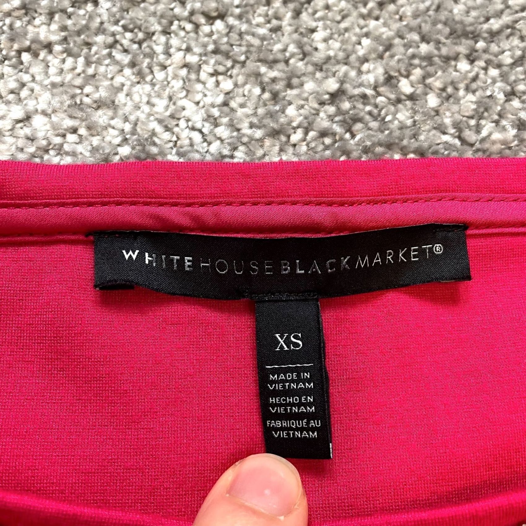 White House Black Market VINTAGE? No. White House Black Market Dress Women's Short Sleeve Pink XS Knit Belted Zipper Knee Length Round Neck Size 26" / US 2 / IT 38 - 5 Thumbnail