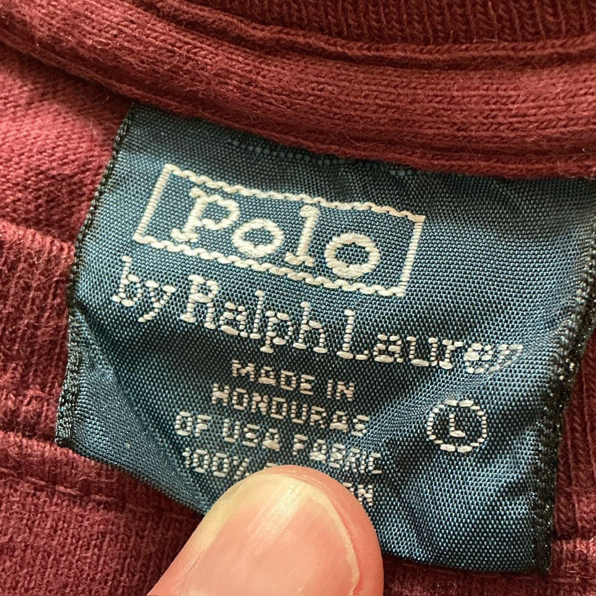 Polo Ralph Lauren Vintage 90s Burgundy Polo Ralph Lauren Long Sleeve Shirt L Size US L / EU 52-54 / 3 - 4 Thumbnail