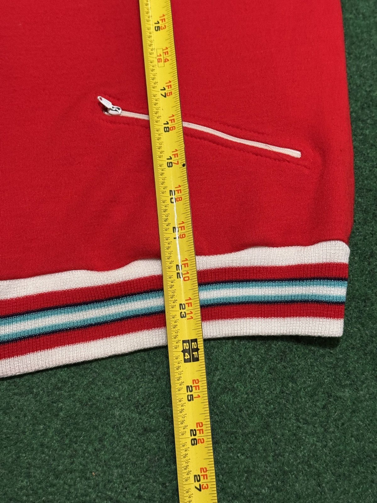 Vintage Vintage Track Jacket Full Zip 70s Retro Red Lrg Sweatshirt Size L / US 10 / IT 46 - 5 Thumbnail