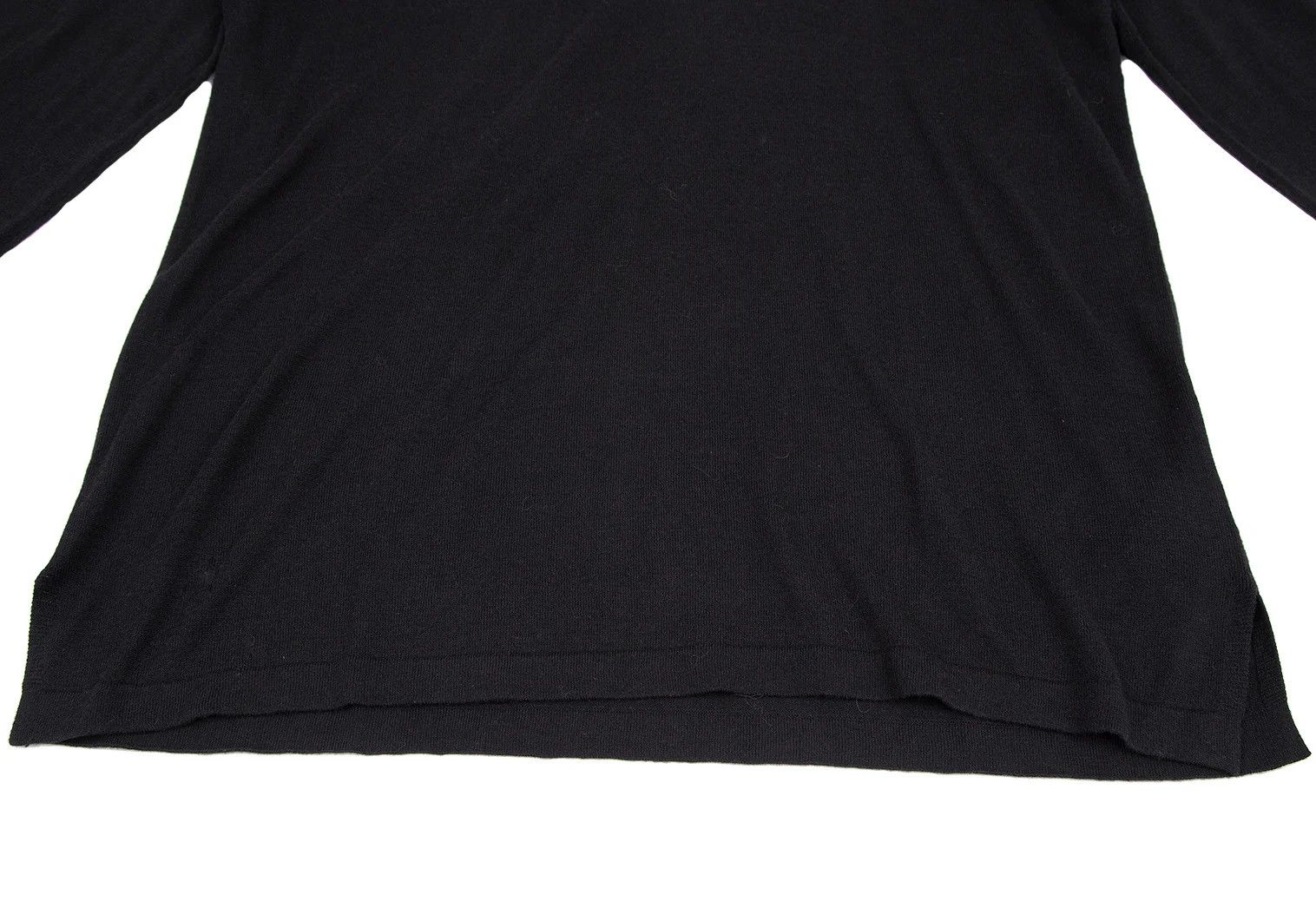 Emporio Armani Back Eagle Slit Neck Knit in Black Size 52 Size US L / EU 52-54 / 3 - 5 Thumbnail