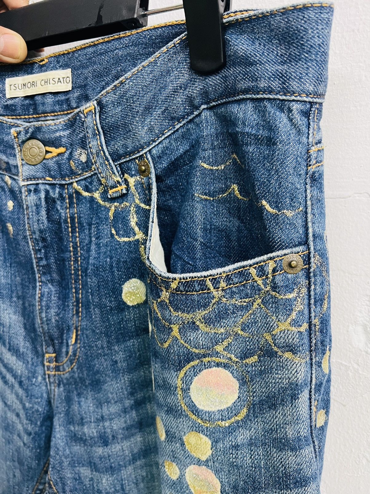 Issey Miyake × Japanese Brand × Tsumori Chisato TSUMORI CHISATO PAINTED ART DENIM Size US 32 / EU 48 - 10 Thumbnail