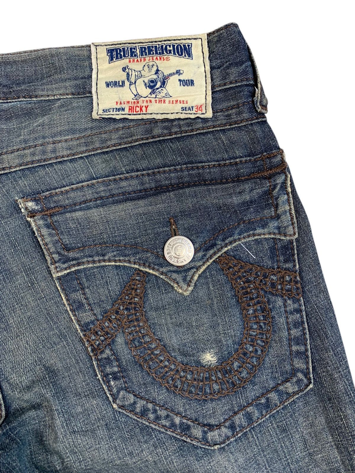 True Religion Y2K 2000’s True Religion Ricky Regular Fit Denim Size US 36 / EU 52 - 15 Thumbnail