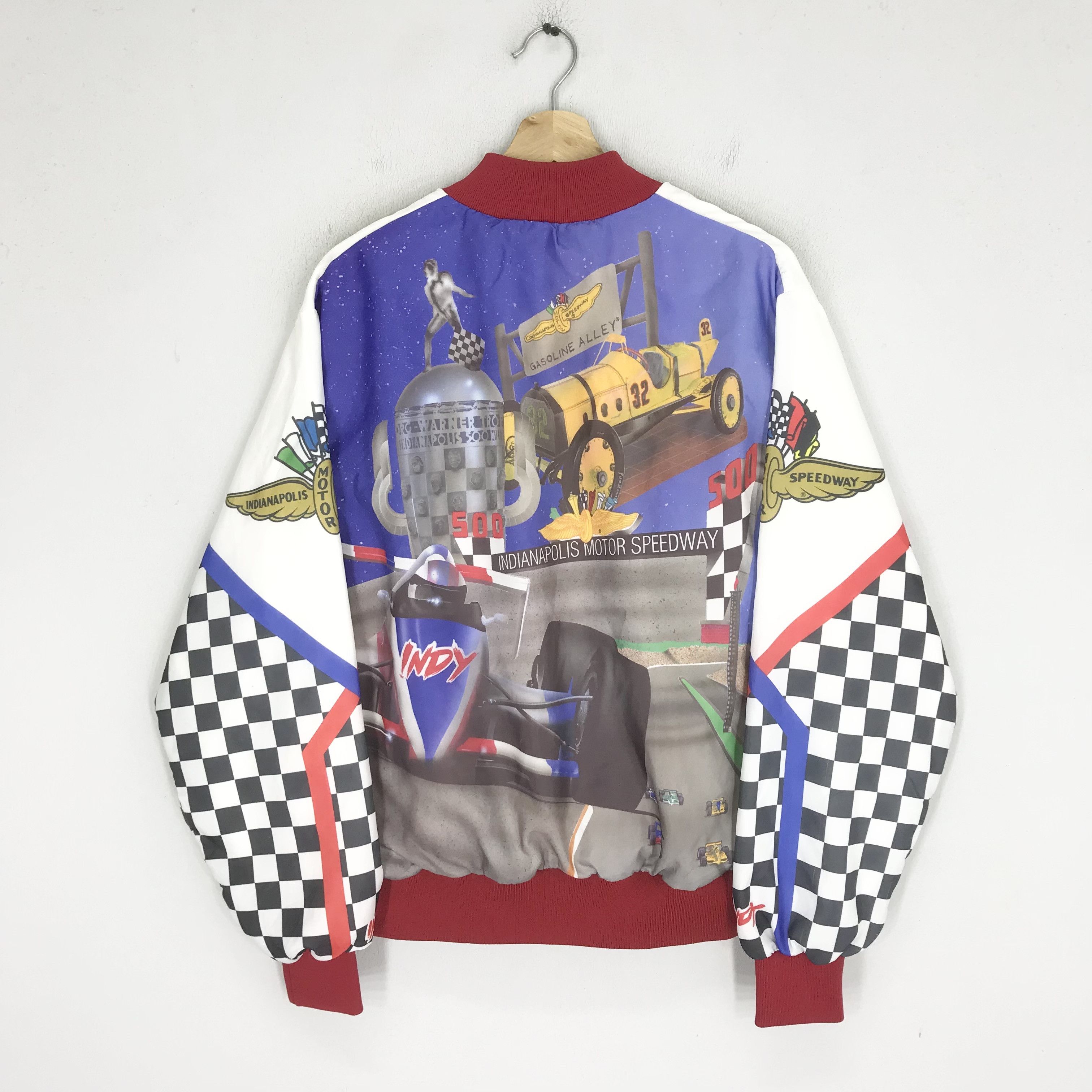Vintage Vintage 90's Indianapolis Motor Speedway Varsity Jacket Size US L / EU 52-54 / 3 - 1 Thumbnail