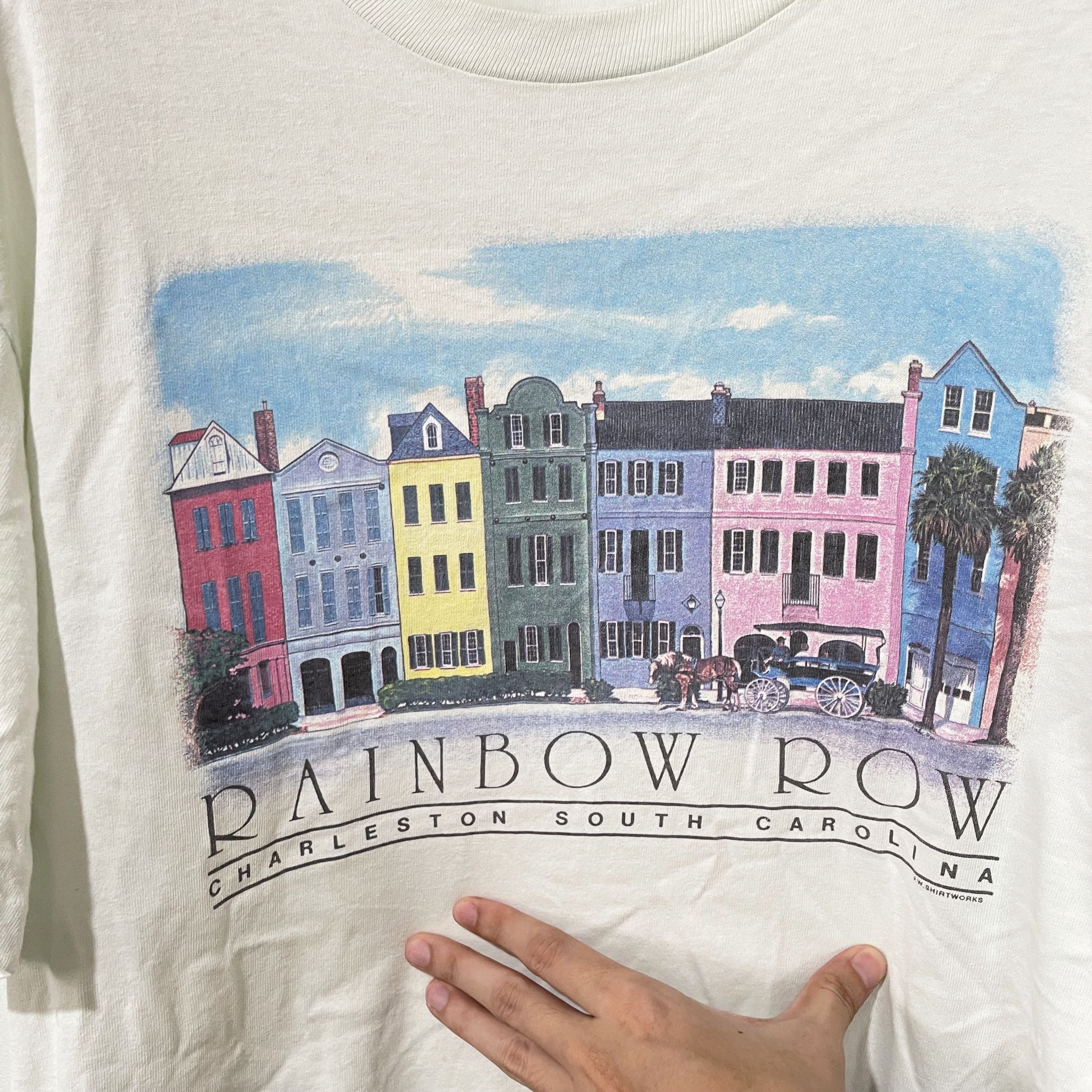 Vintage Vintage 90s Rainbow Row Charleston South Carolina T-Shirt Size US L / EU 52-54 / 3 - 2 Thumbnail