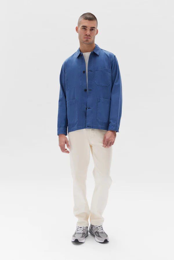 image of Le Laboureur x Vetra 60S Aesthetic Sanfor Chore Worker Vintage Distressed Jacket in Blue Fade (Size