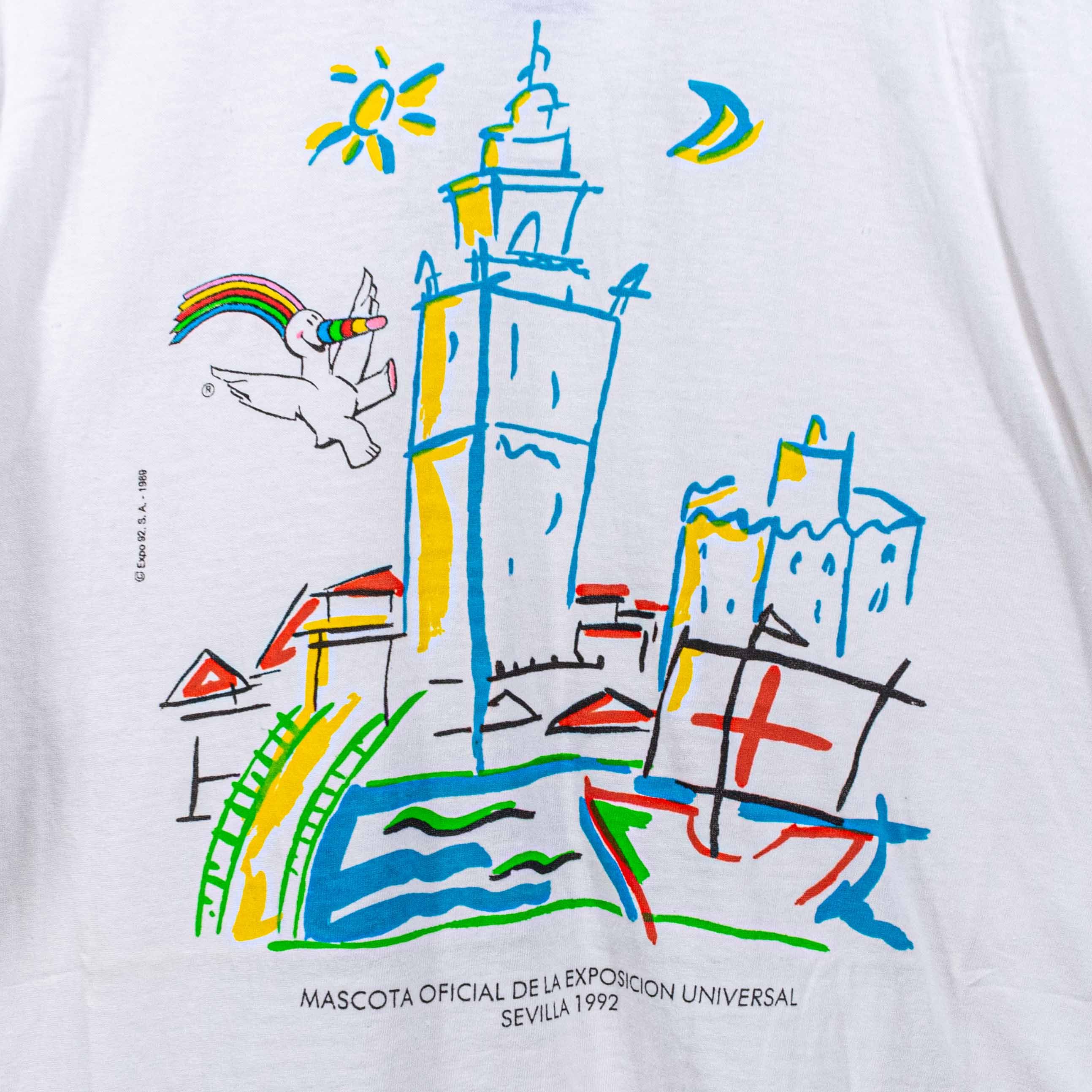 Vintage Expo 1992 Sevilla Spain Art T-Shirt XXL VTG 90s Size US XXL / EU 58 / 5 - 5 Thumbnail