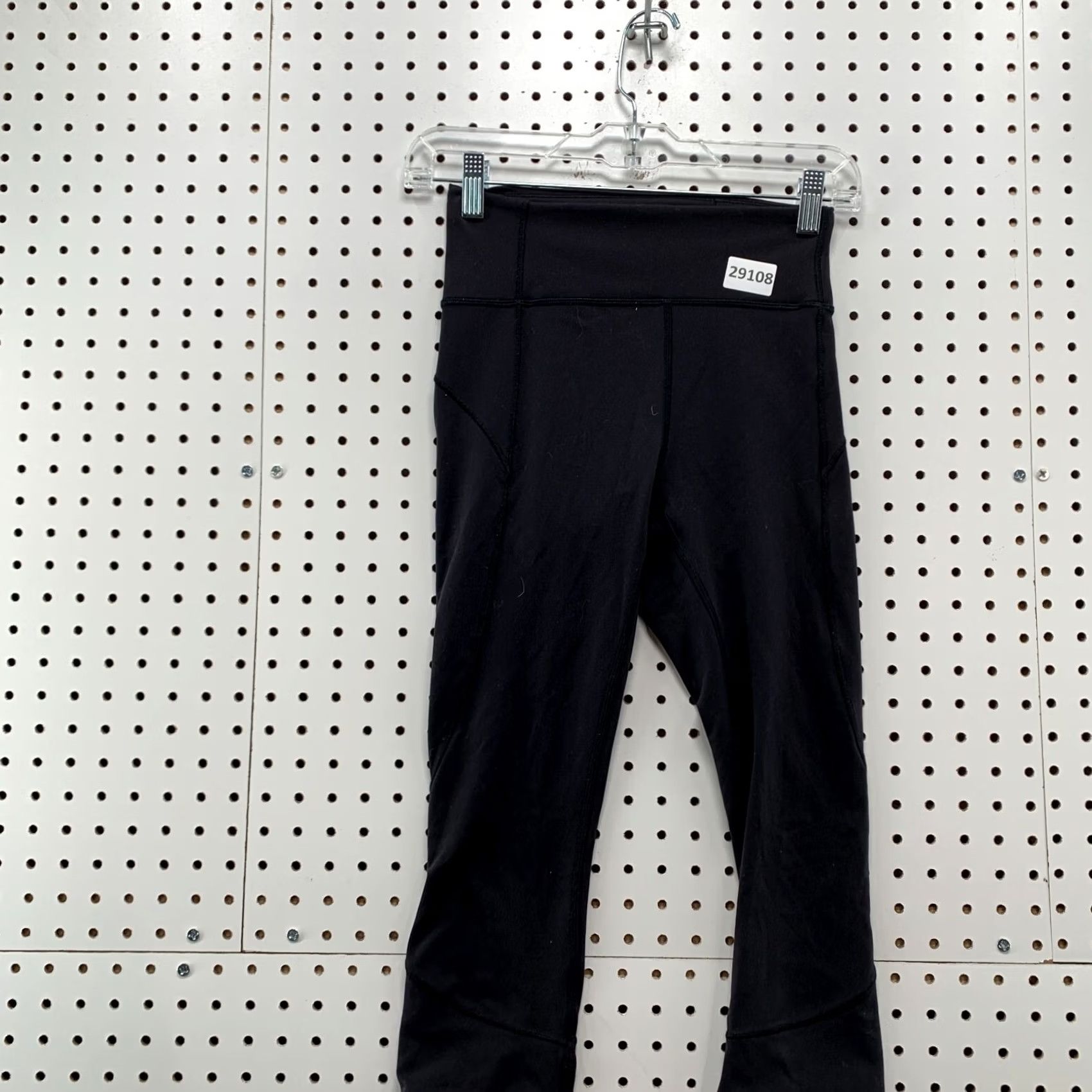 Lululemon Lululemon High Rise Crop Yoga Leggings Womens Size 4 Black 22x19.5 Size 27" / US 4 / IT 40 - 2 Thumbnail