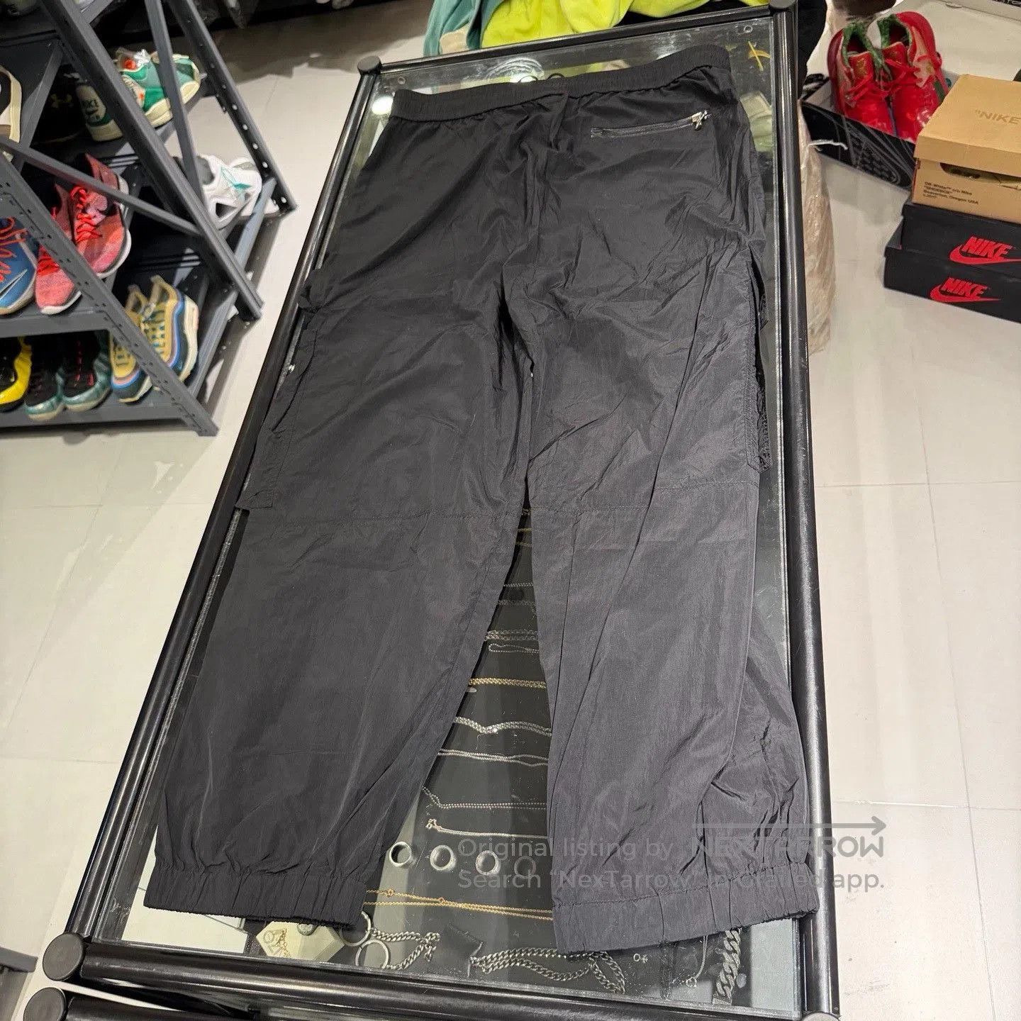 BALMAIN Black Nylon Pants.