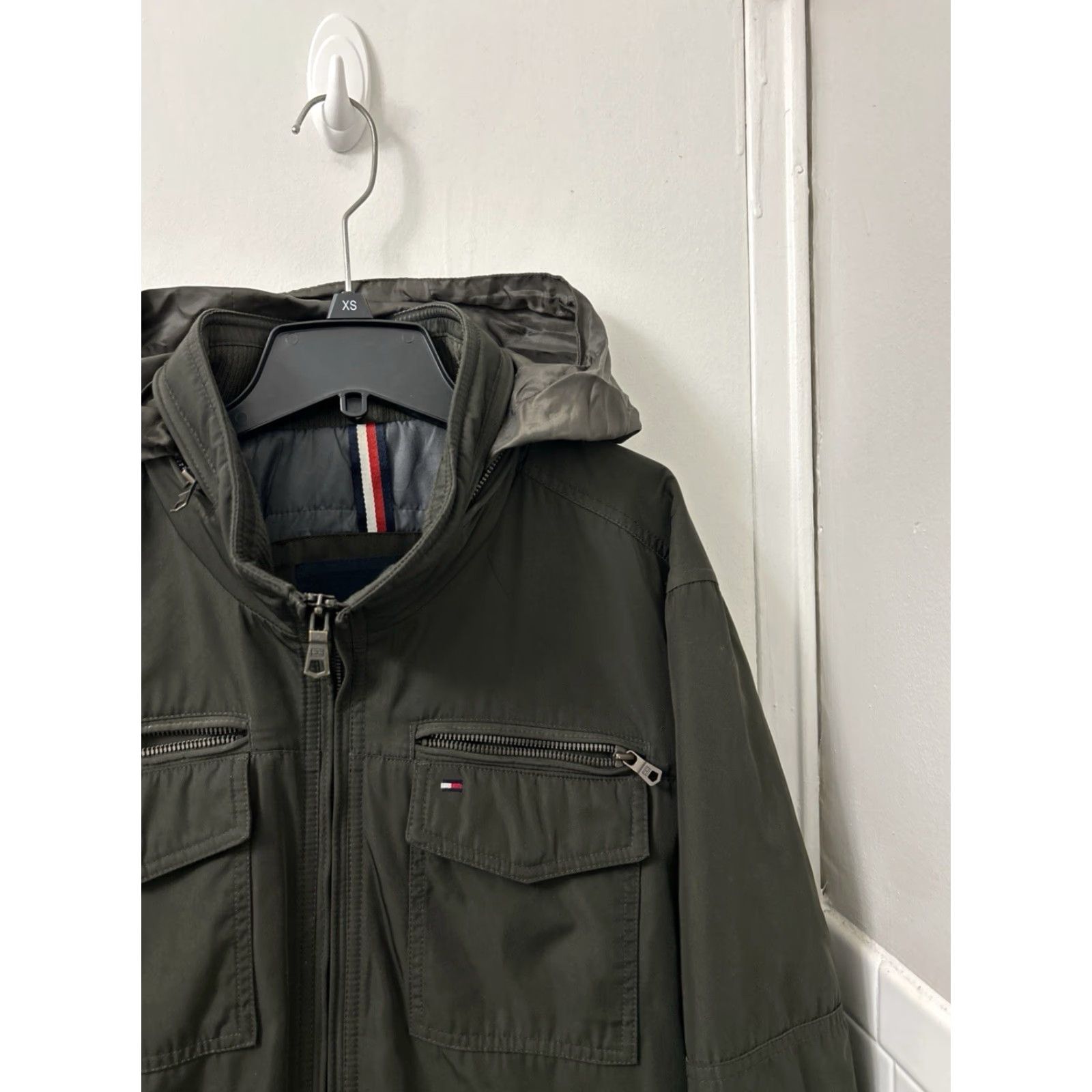 Tommy Hilfiger Tommy Hilfiger Jacket Mens XL Green Bomber Puffer Quilted Zip Hooded Stand-Up Collar Zip Pockets Size US XL / EU 56 / 4 - 4 Thumbnail