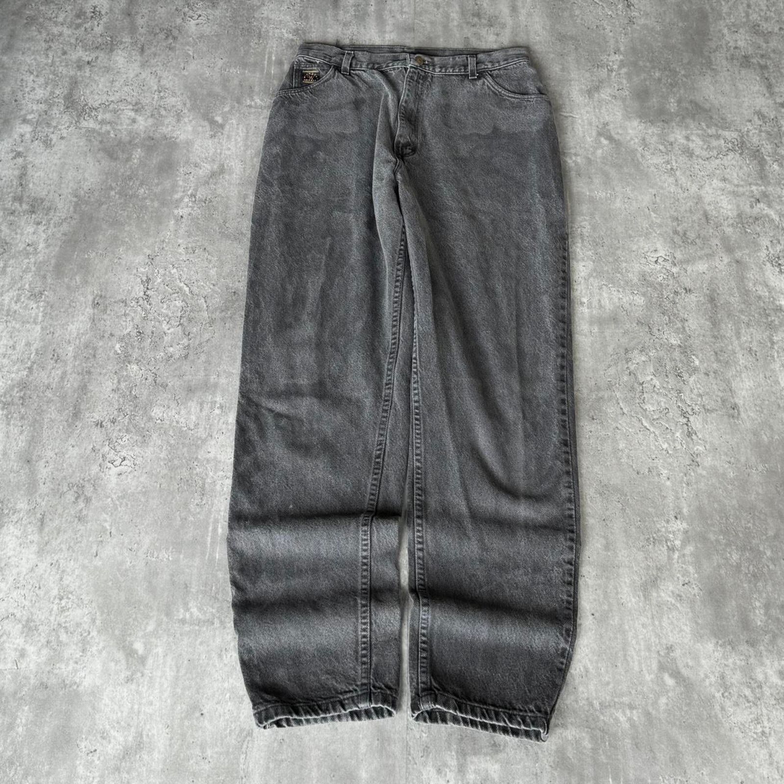 Vintage × Wrangler Vintage 90s Made In USA Wrangler Faded Black Denim Jeans Size 40" / US 18 - 2 Thumbnail
