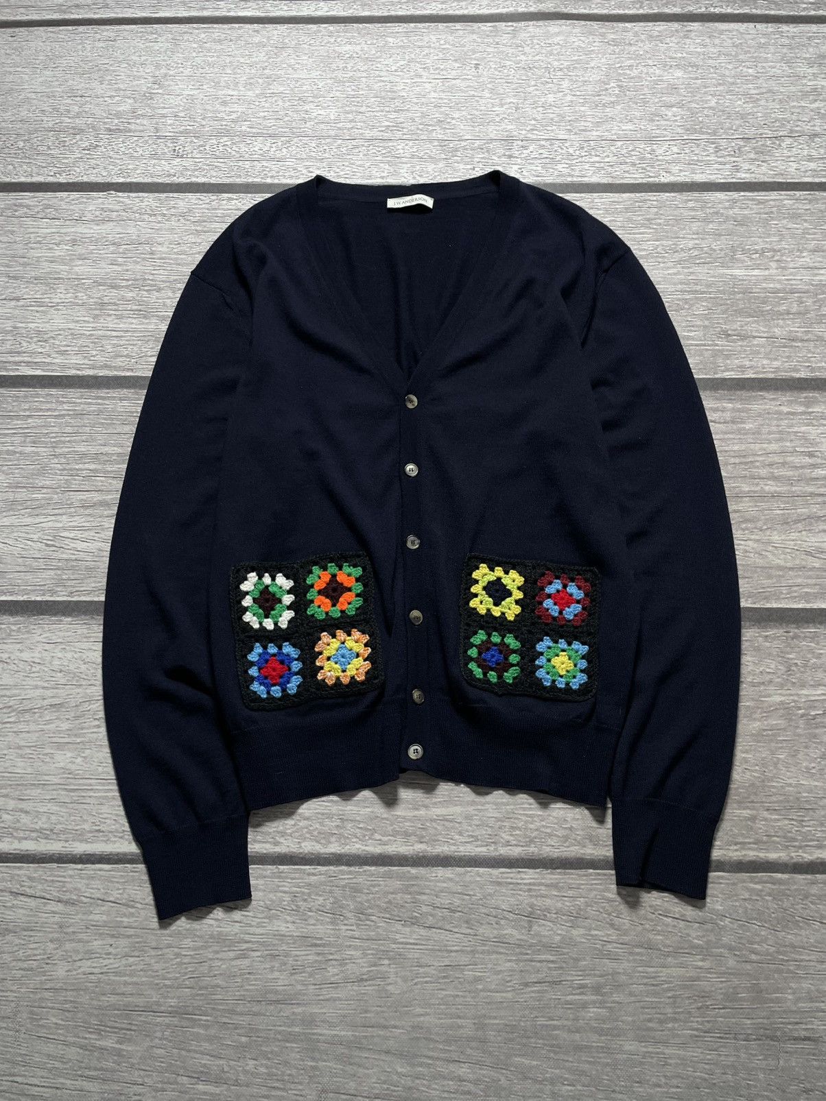 JW Anderson JW Anderson Wool Flower Pocket Cardigan Size US L / EU 52-54 / 3 - 2 Thumbnail