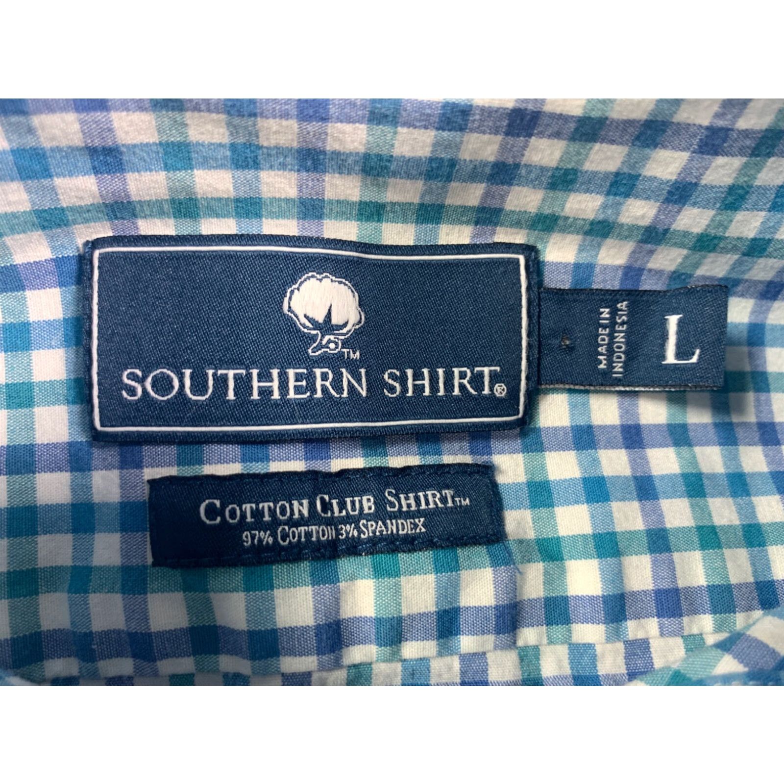 Vintage COTTON CLUB Plaid Long Sleeve Button-Up Shirt Adult Large Green Size US L / EU 52-54 / 3 - 4 Thumbnail