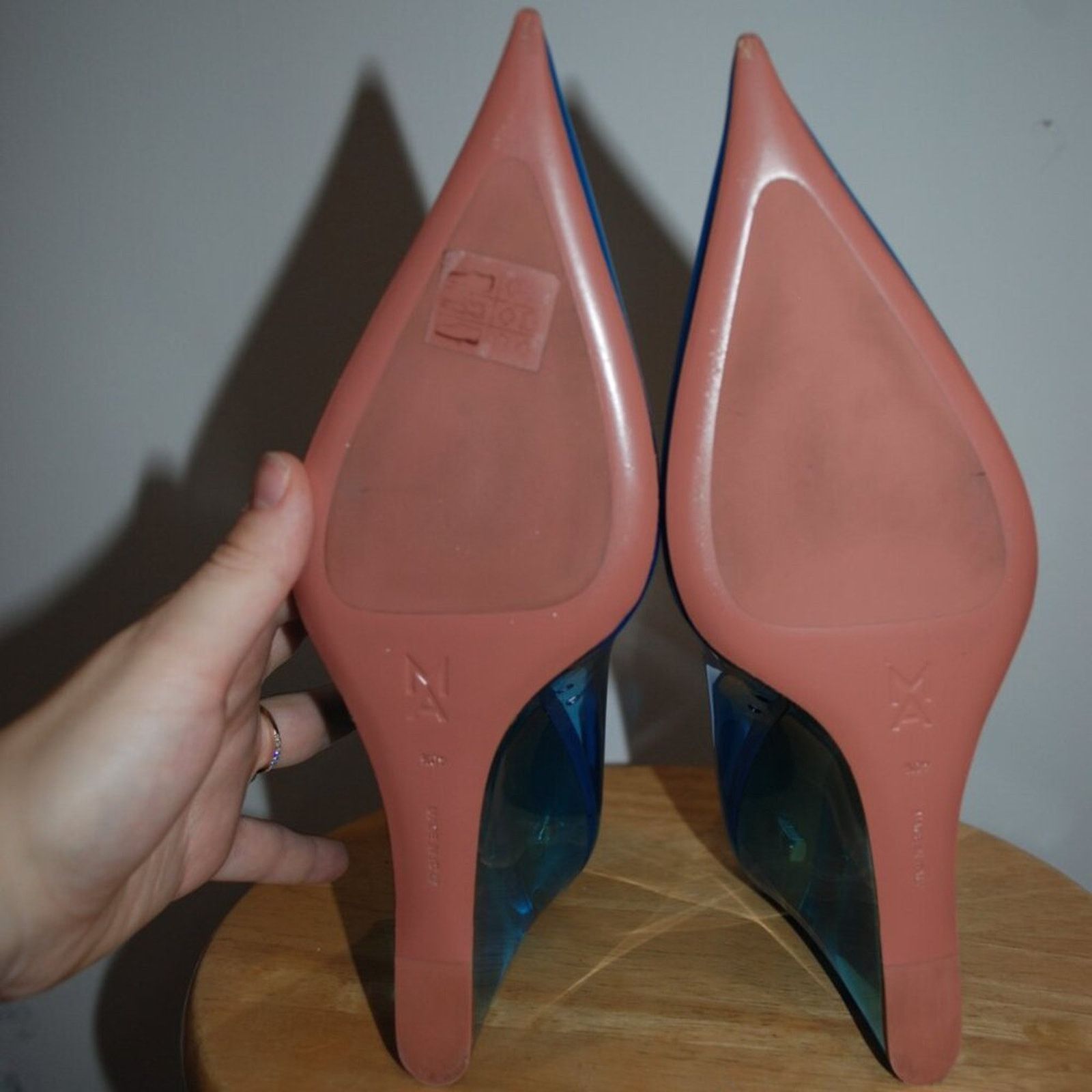 Amina Muaddi Amina Muaddi Ane PVC Glass 95mm Wedge pumps - 40.5 EU Size US 10.5 / IT 40.5 - 4 Thumbnail