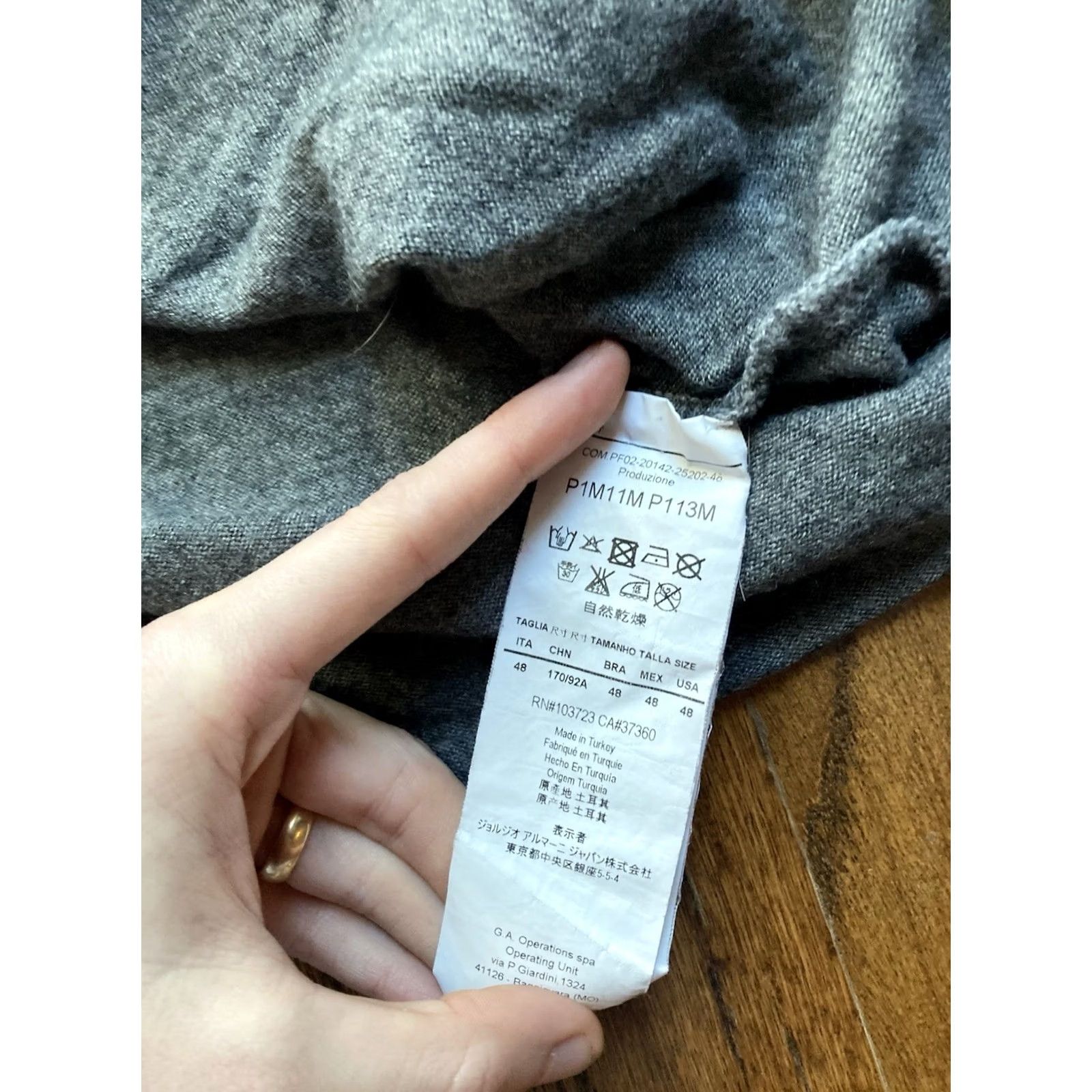 Emporio Armani Emporio Armani Sweater Mens Size 48 M Wool Blend Abstract Skyscrapers Gray Pullover Knit Wool Acrylic Mens Size US M / EU 48-50 / 2 - 6 Thumbnail