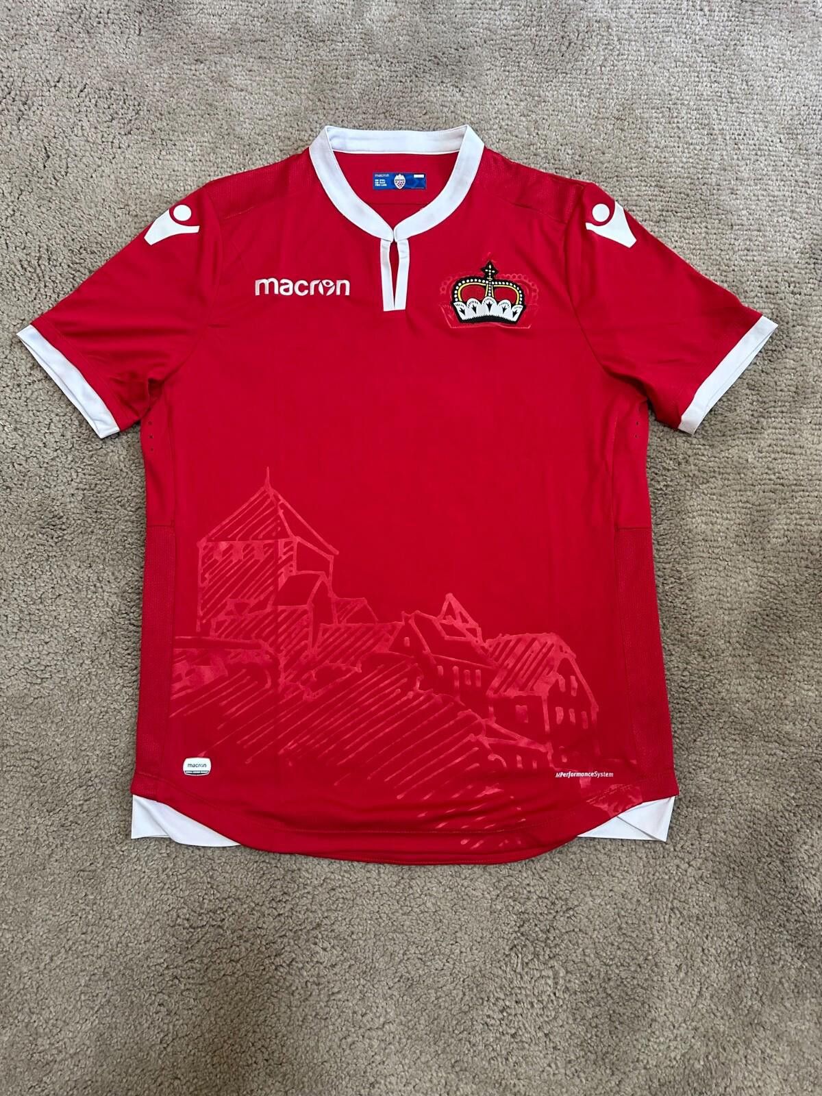 Macron Macron Liechtenstein 2018/19 Football Shirt Soccer Jersey Size US XL / EU 56 / 4 - 1 Thumbnail