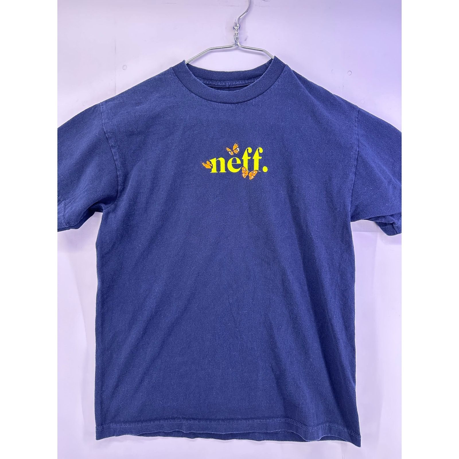 NEFF Neff Navy Monarch Butterfly Front Print Shirt Size Medium Size US M / EU 48-50 / 2 - 4 Thumbnail