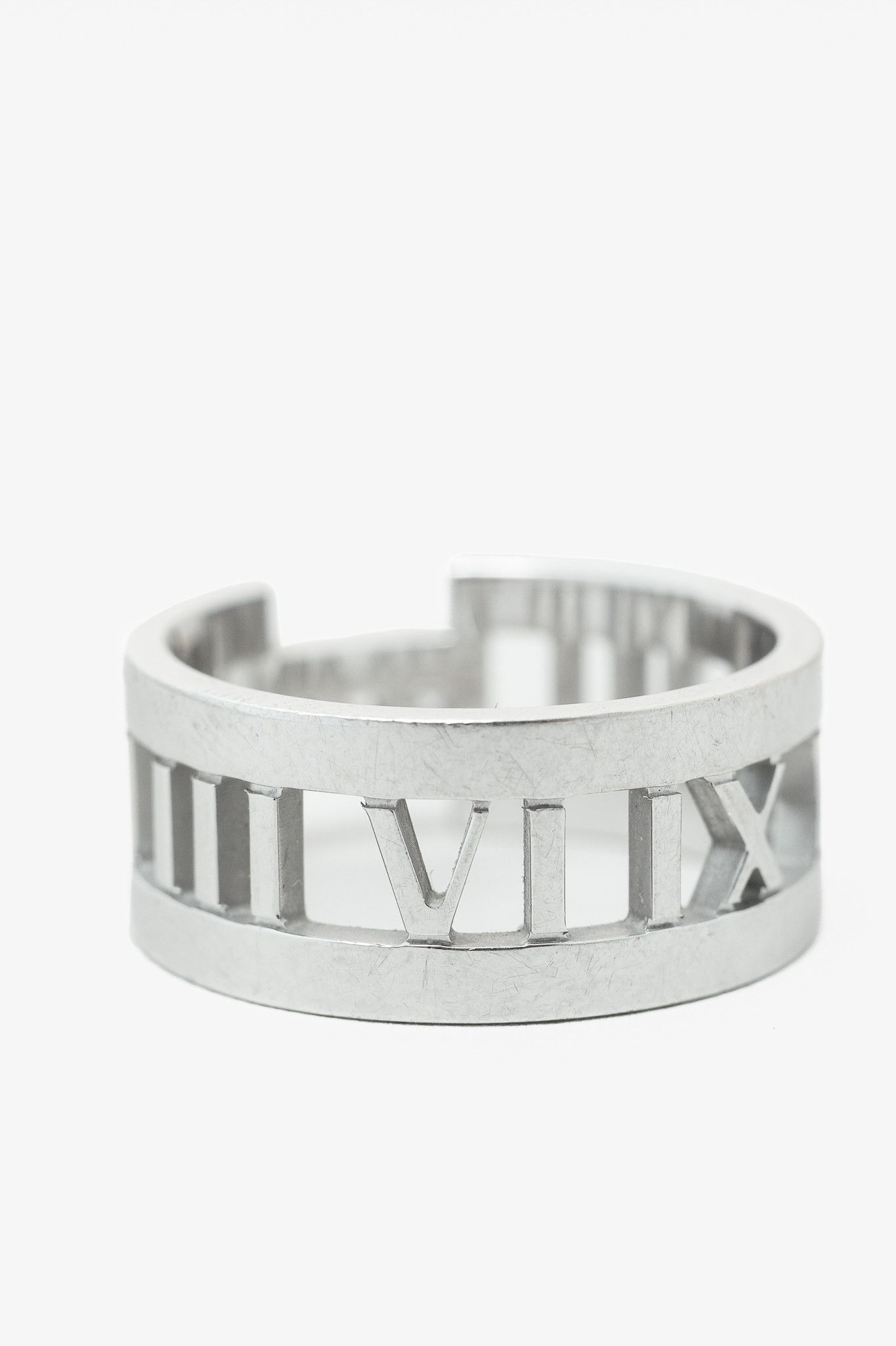 Tiffany & Co. Tiffany & Co. Atlas 18K White Gold & Diamond Roman Time Ring Size ONE SIZE - 2 Thumbnail