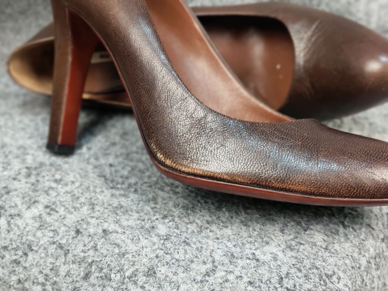 Miu Miu Vintage Luxurious Miu Miu Design Leather Brown Retro Heels Size US 9 / IT 39 - 15 Thumbnail