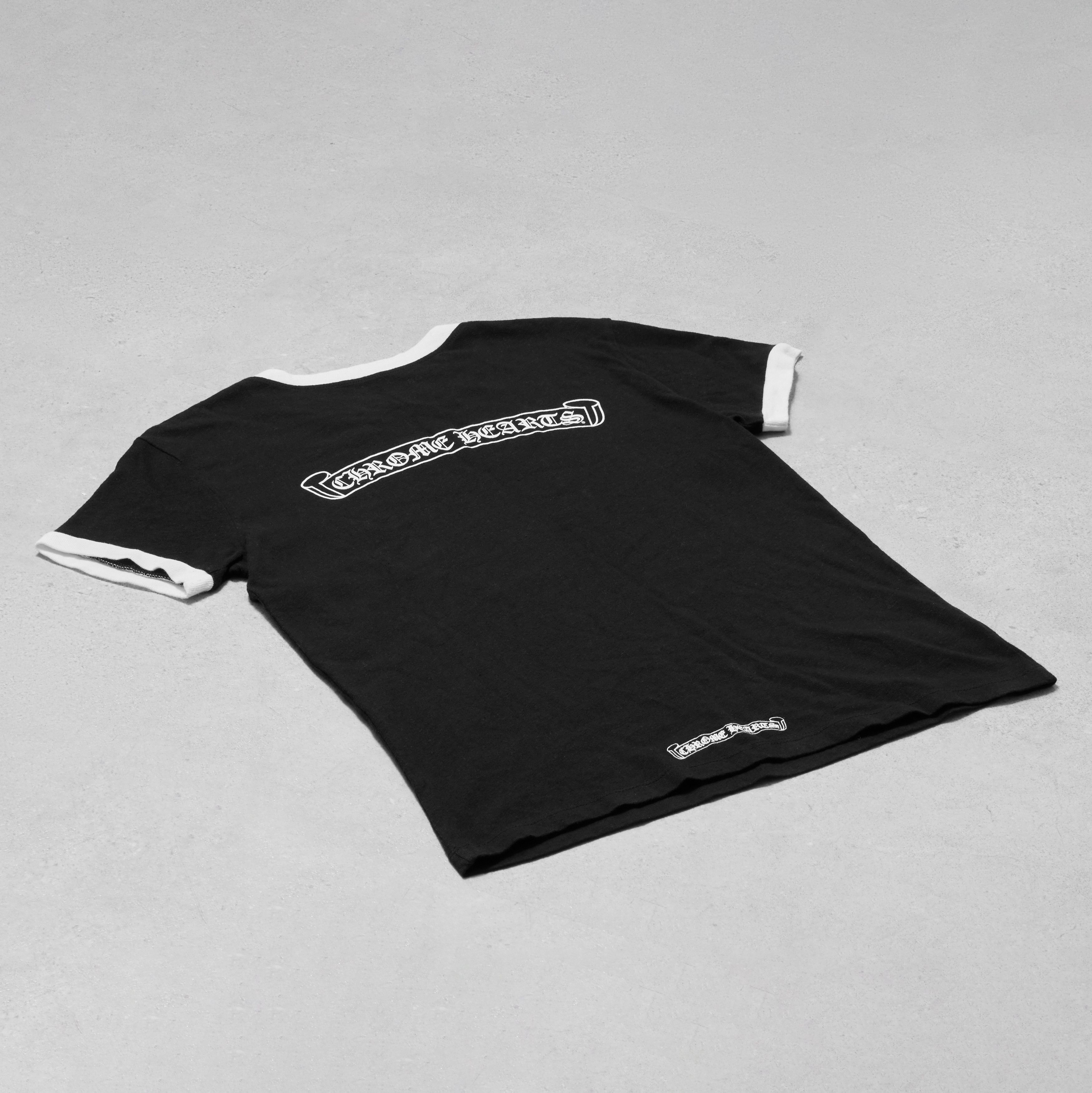 Chrome Hearts CHROME HEARTS Vintage Black Scroll Logo Short Sleeve Size S / US 4 / IT 40 - 2 Thumbnail