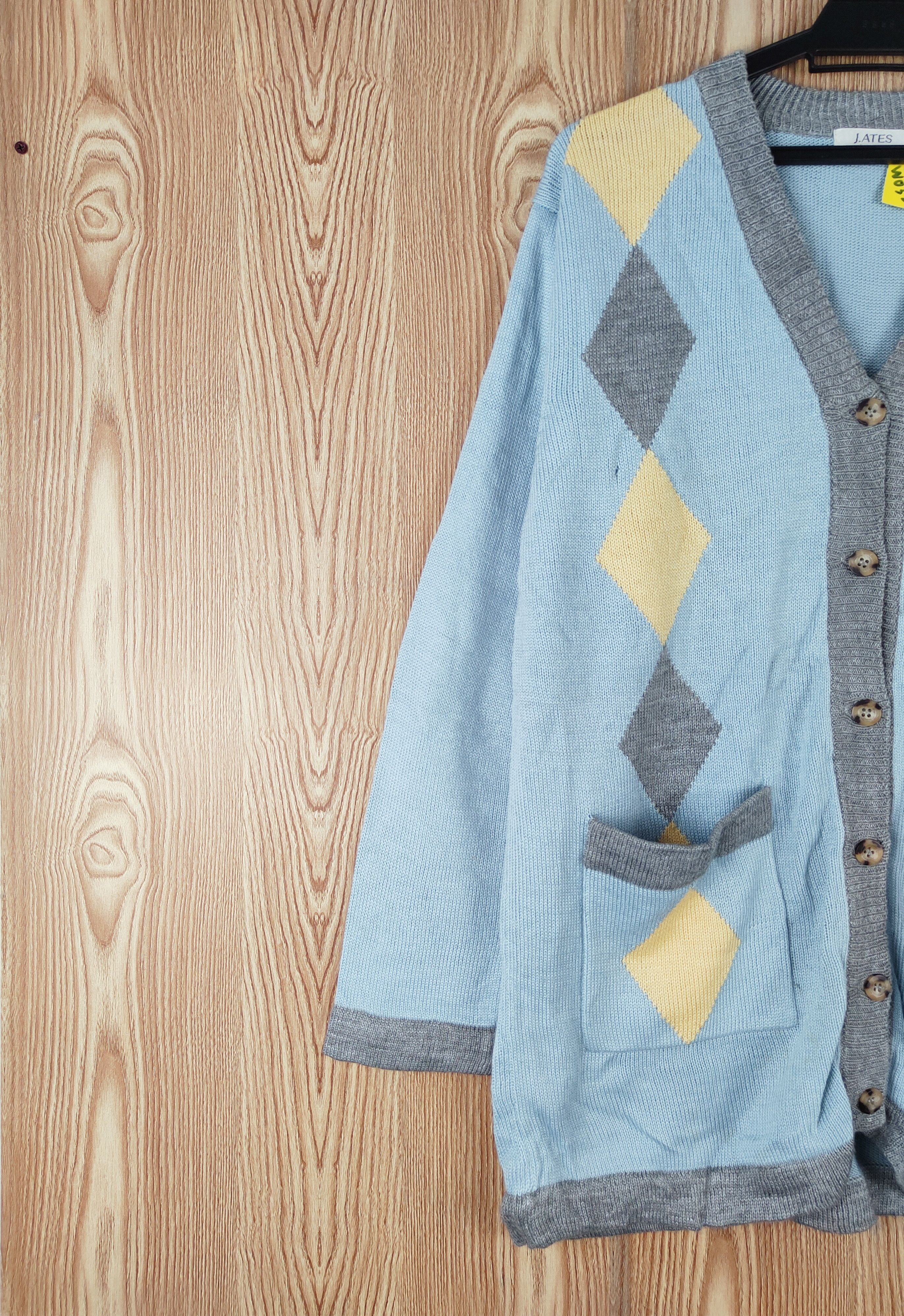 Japanese Brand J.Ates Blue Knitwear Cardigan #W038 Size US L / EU 52-54 / 3 - 4 Thumbnail