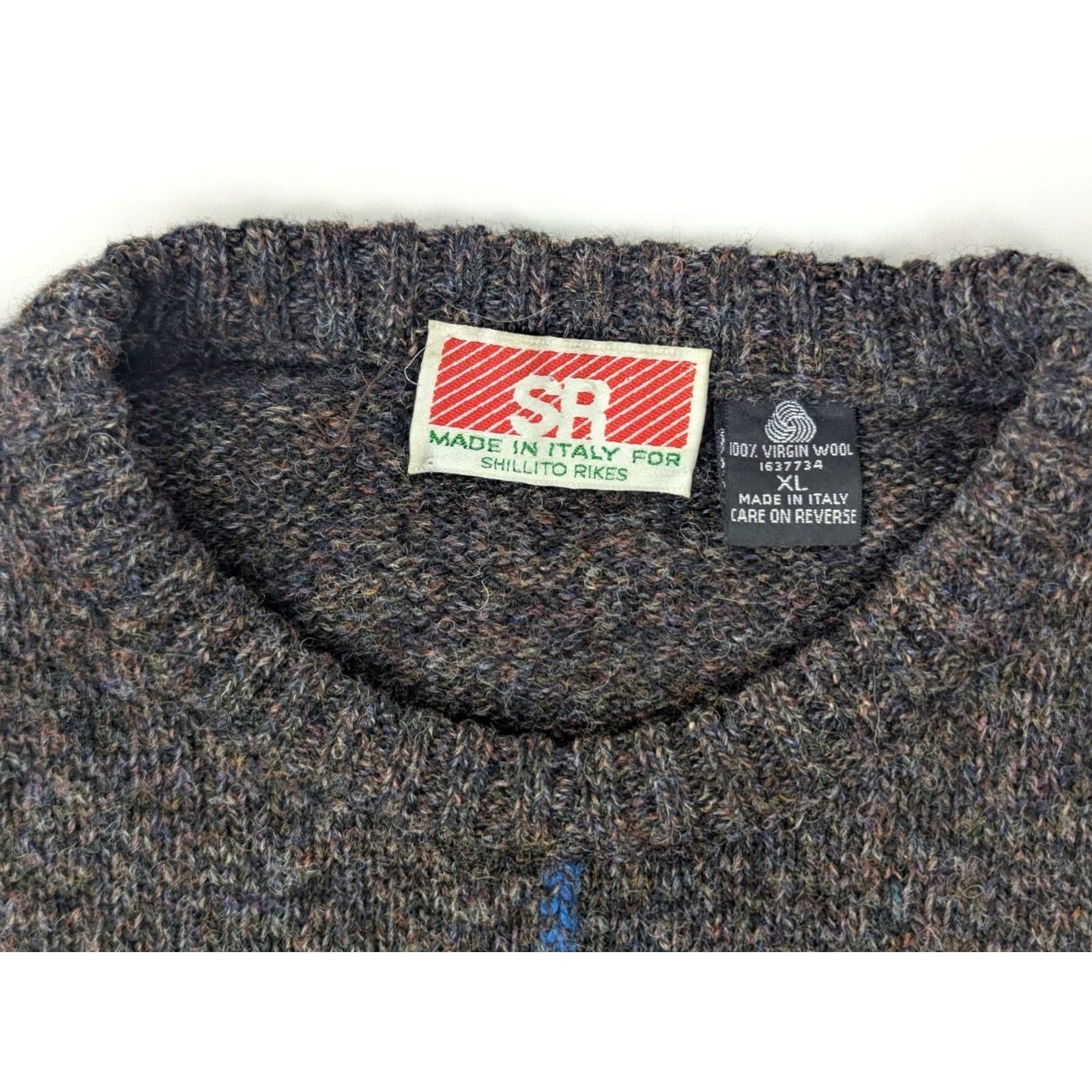 Vintage SR for Shillito Rikes VTG 100% Virgin Merino Wool Pullover Crew Neck Sweater Men XL Gray Size US XL / EU 56 / 4 - 3 Thumbnail