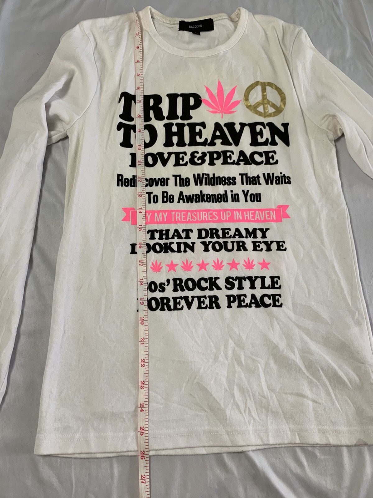 Japanese Brand undefinded longslevee love&peace bacolod Size US L / EU 52-54 / 3 - 9 Thumbnail
