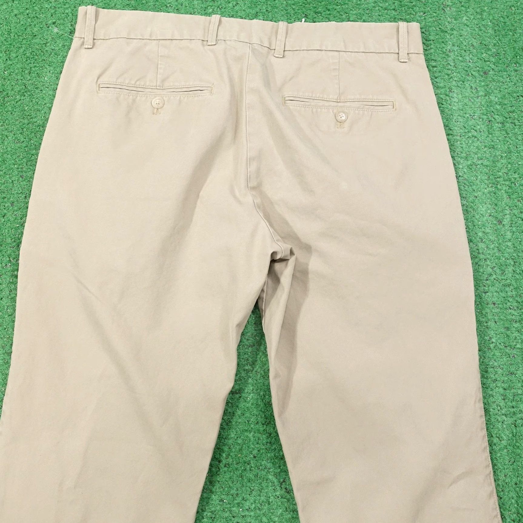 Gap Gap Mens Chino Pants 31x32 Beige Straight Flat Front 100% Cotton Casual Pockets Size US 31 - 5 Thumbnail