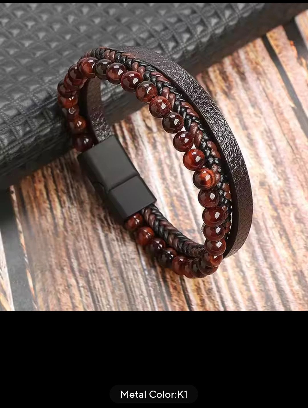 Homemade Handcrafted Leather Bracelet – Multi-Layer Braided Design Size ONE SIZE - 9 Thumbnail