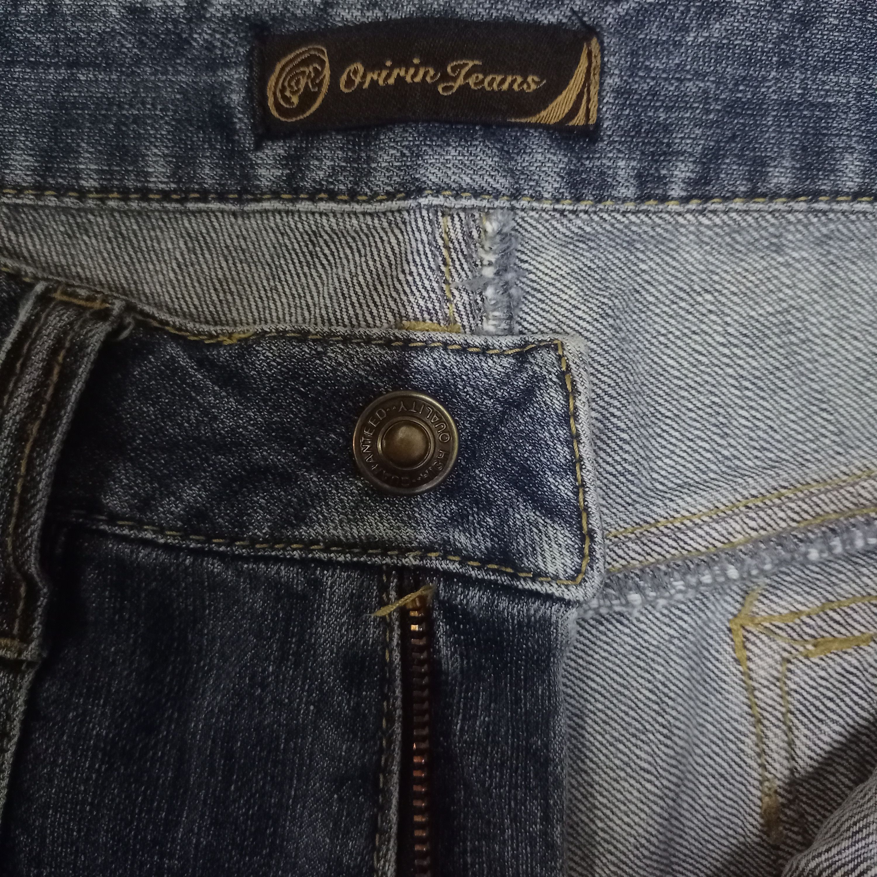 Japanese Brand Vintage Japanese Brand Blue Wash Flare Denim Bush Pants Size US 29 - 3 Thumbnail