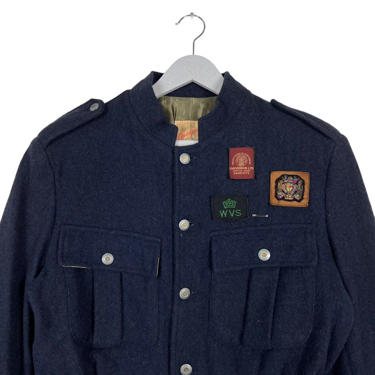 Chevignon 🔥 RARE 80s CHEVIGNON WOOL CROPPED BOMBER JACKET Size US M / EU 48-50 / 2 - 3 Thumbnail