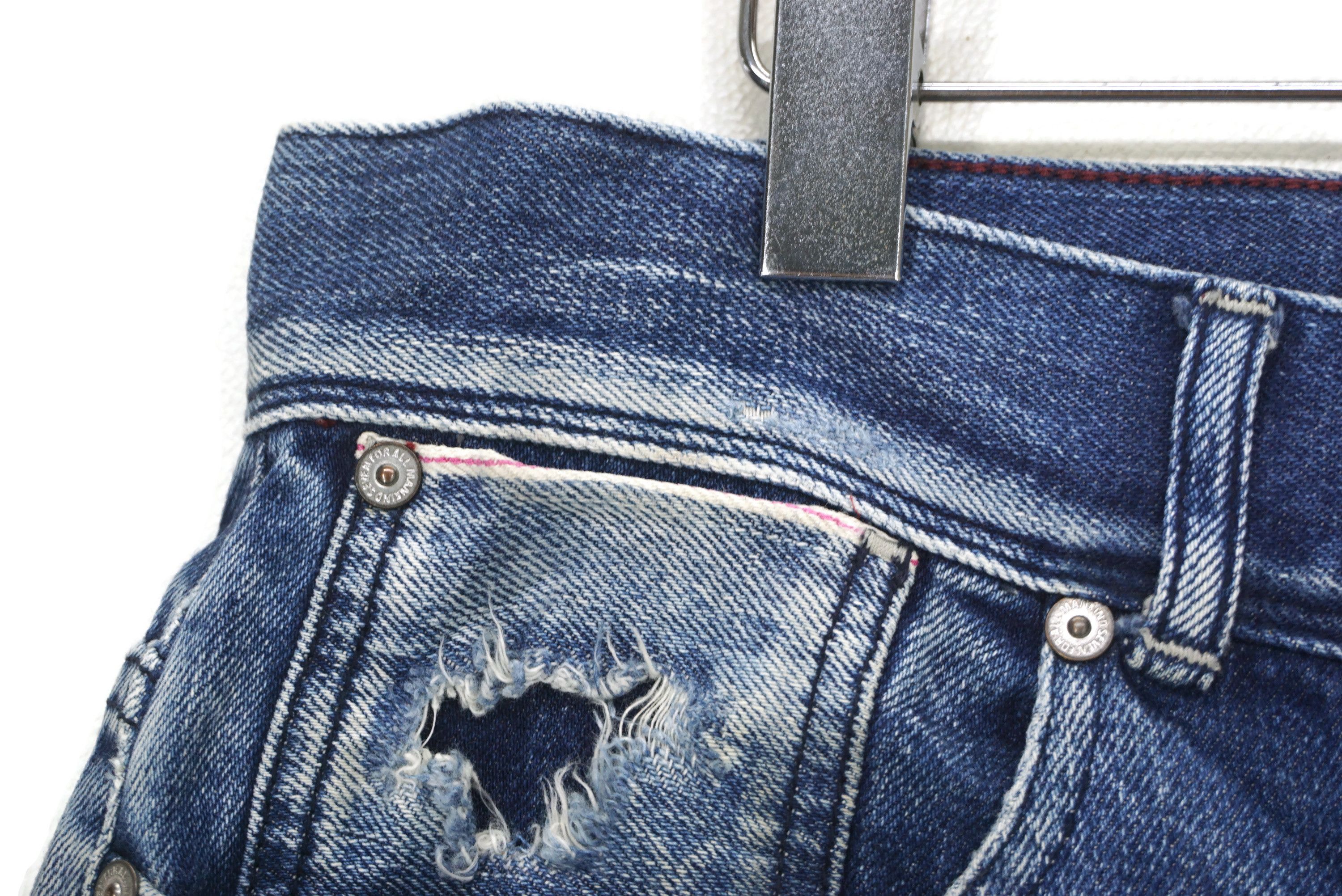 7 For All Mankind Selvedge Jeans Size 32 fit W34xL33.5 Larry Distressed Denim Size US 32 / EU 48 - 5 Thumbnail