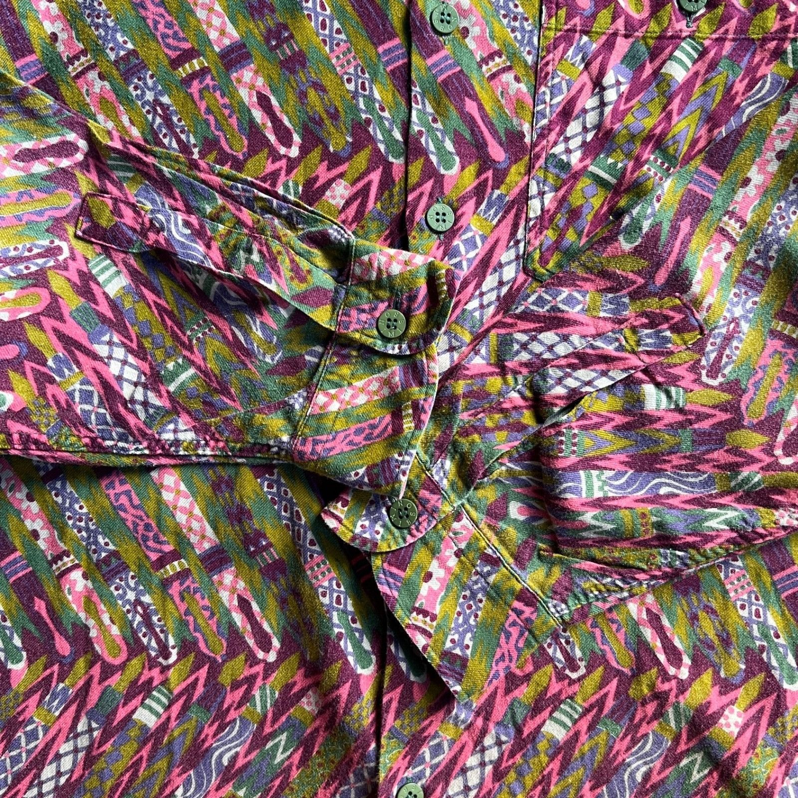 Missoni Vintage Missoni Abstract Pattern Long Sleeve Shirt 9490AC Size US M / EU 48-50 / 2 - 6 Thumbnail