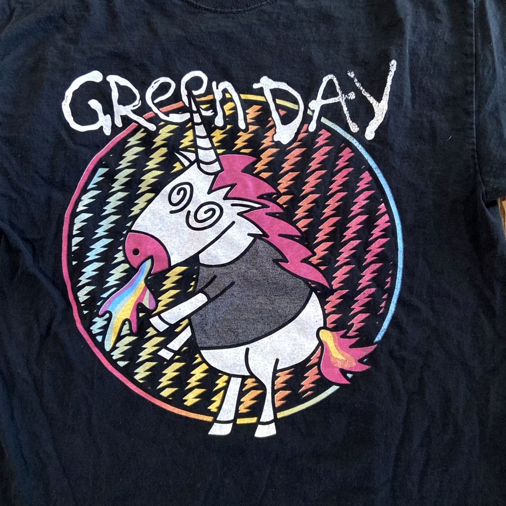 Rainbow Green Day T-Shirt Mens Regular Black Cotton Logo Short Sleeve Size M Size US M / EU 48-50 / 2 - 2 Thumbnail