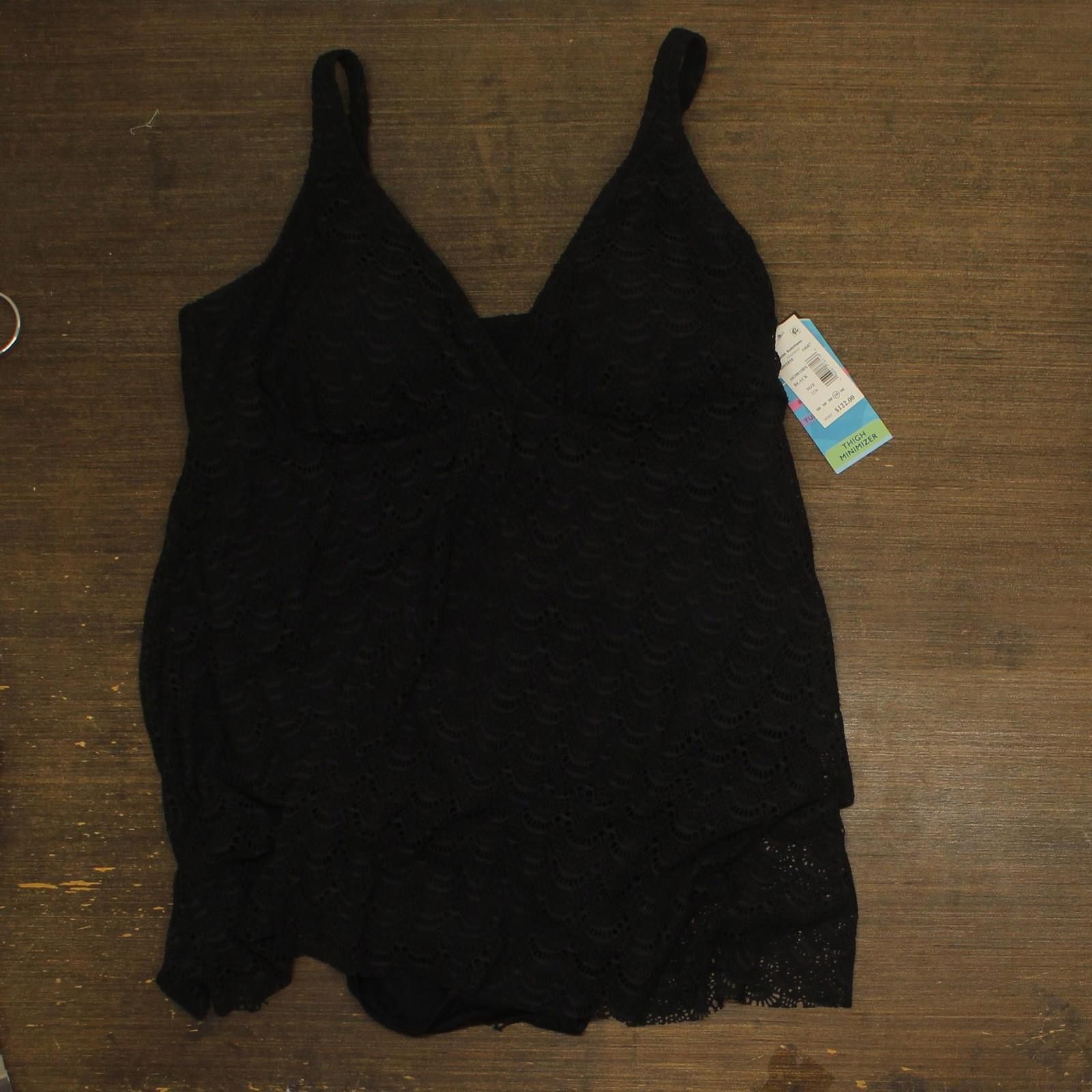 Other Nwt Swim Solutions Lace Swimdress One Piece Swim Black 22w Size ONE SIZE - 1 Thumbnail