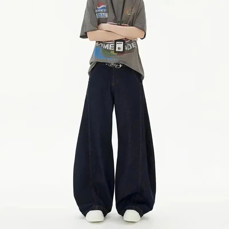 Japanese Brand Retro loose curved knife wide leg jeans Size US 32 / EU 48 - 6 Thumbnail