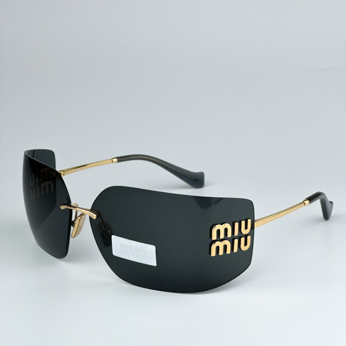 Miu Miu Miu Miu Women Sunglasses Wraparound MU54YS RUNWAY 5AK5S0 Size ONE SIZE - 7 Thumbnail