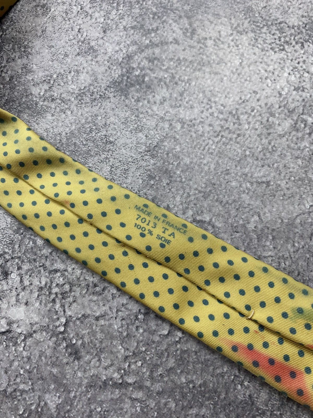 Hermes Hermes Tie Paris 100% Silk Made In France Polka Dot Necktie Size ONE SIZE - 14 Thumbnail