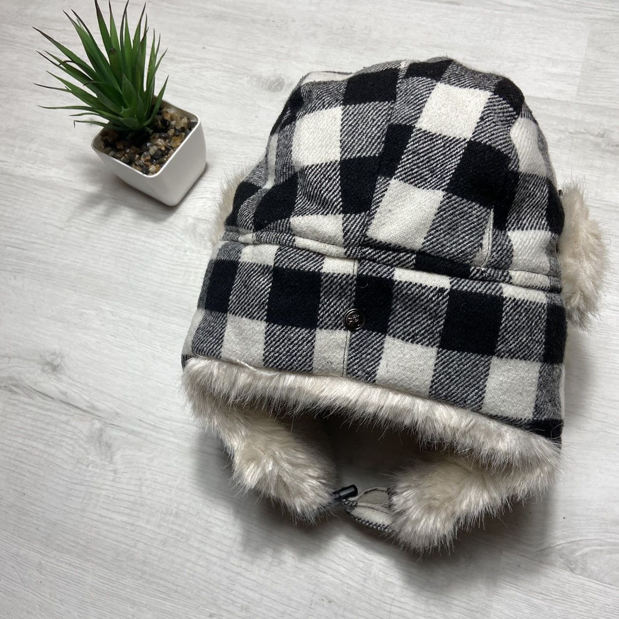 Hysteric Glamour × Vintage 📌 Vintage Fur Fuzy Mohair Y2K Ushanka Hat Size ONE SIZE - 6 Thumbnail