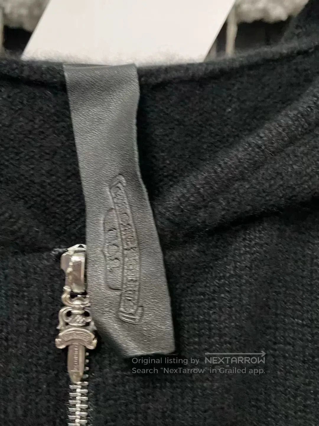 Chrome Hearts black cashmere leather cropped cardigan. Size US M / EU 48-50 / 2 - 6 Thumbnail