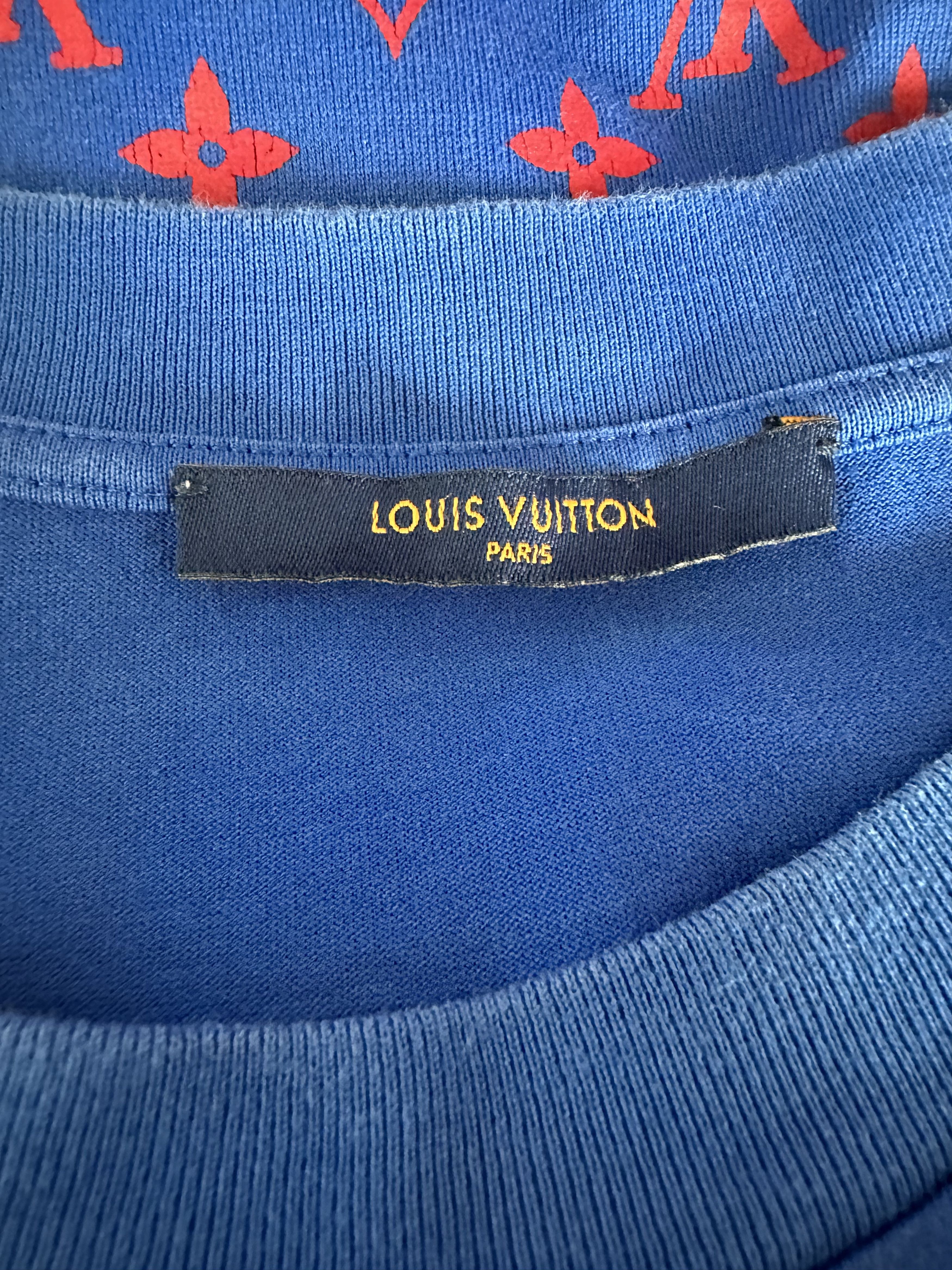 Louis Vuitton Louis Vuitton Blue & Red Monogram Gradient T-Shirt Size US XL / EU 56 / 4 - 3 Thumbnail