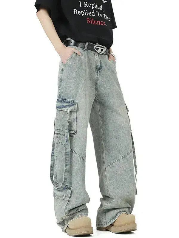 Japanese Brand Retro loose wide leg pocket jeans Size US 32 / EU 48 - 1 Thumbnail
