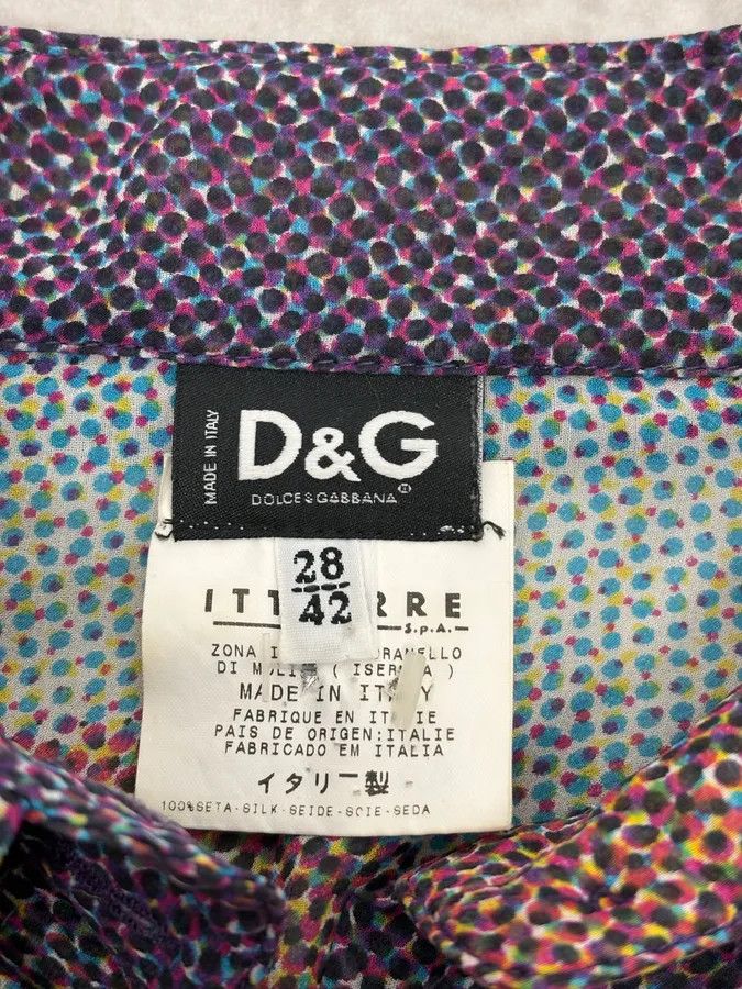 Dolce & Gabbana 2000s Dolce & Gabbana The Birth of Venus Pixel Silk Shirt Size M / US 6-8 / IT 42-44 - 10 Thumbnail
