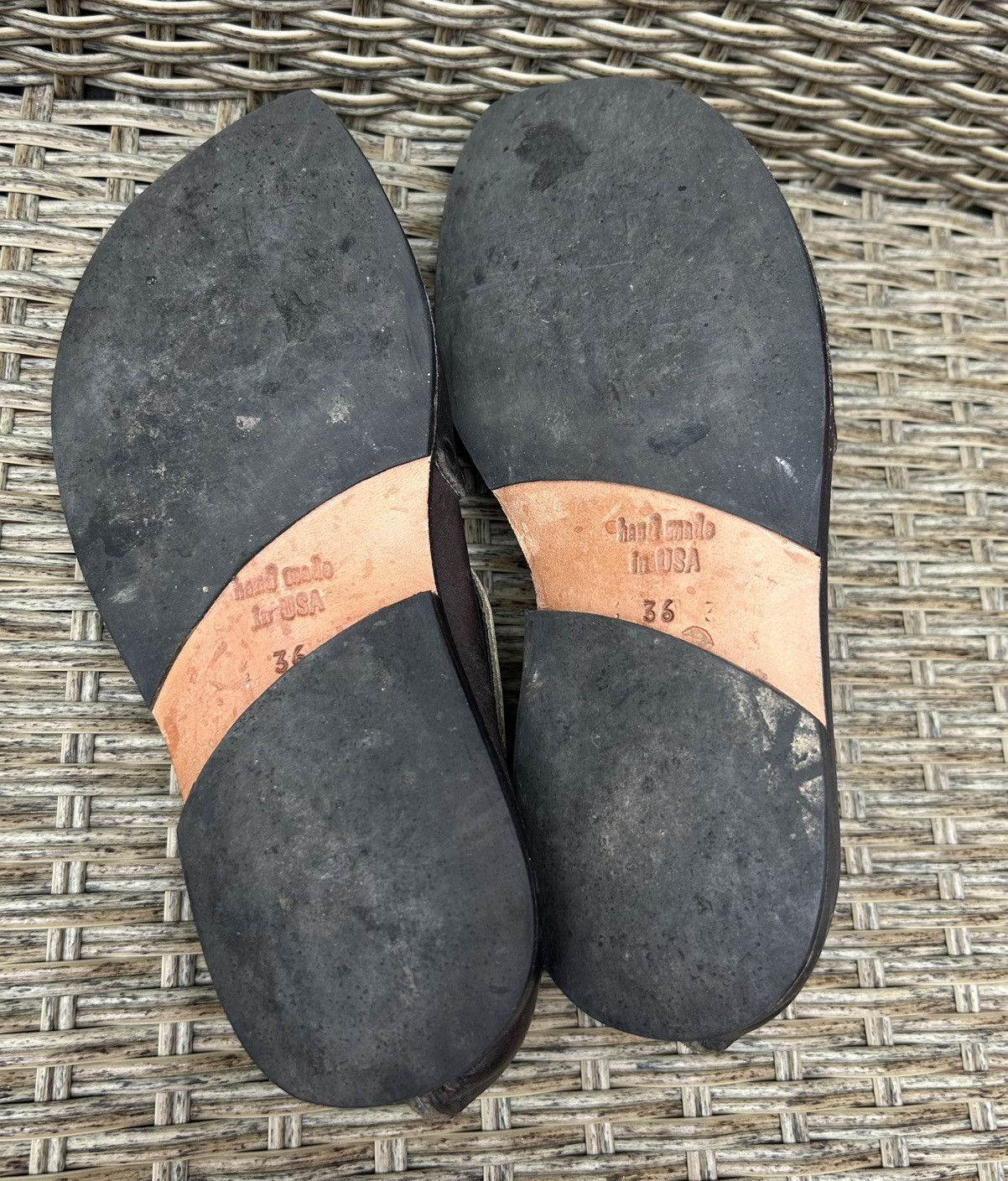 CYDWOQ × Handmade CYDWOQ Pedal Leather Flats Mary Jane Shoes Sz 36 Hand Made Size US 6 / IT 36 - 7 Thumbnail