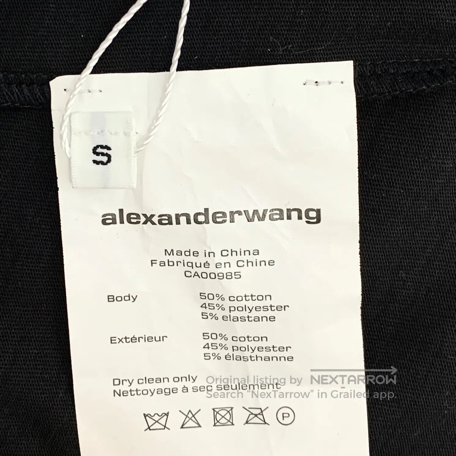 Alexander Wang Alexander Wang Black Ruffled Cross Design Cotton Short Sle Size S / US 4 / IT 40 - 6 Thumbnail