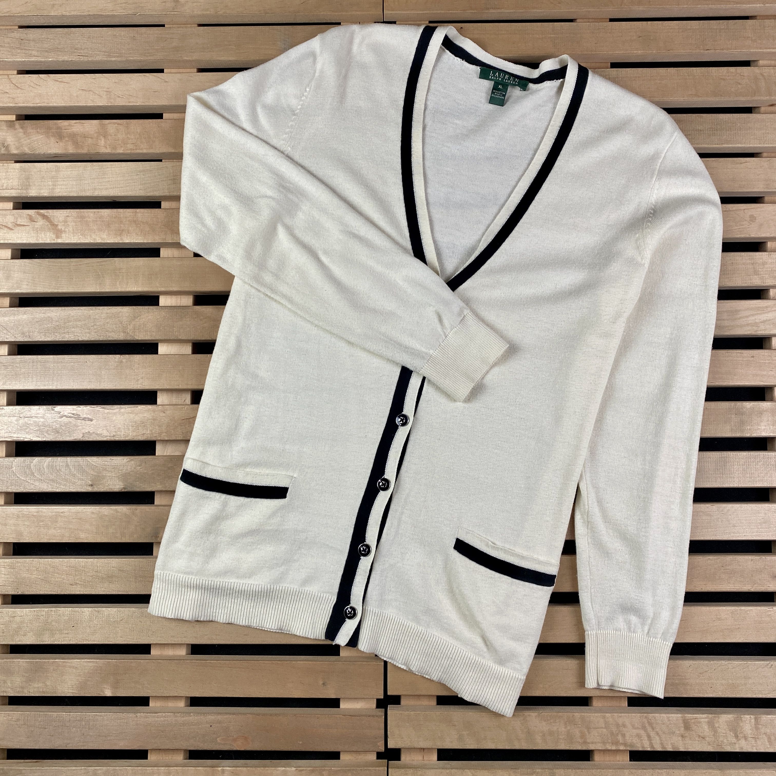 Polo Ralph Lauren × Ralph Lauren Womens Cardigan Sweater Lauren Ralph Lauren Size XL Size XL / US 12-14 / IT 48-50 - 1 Thumbnail