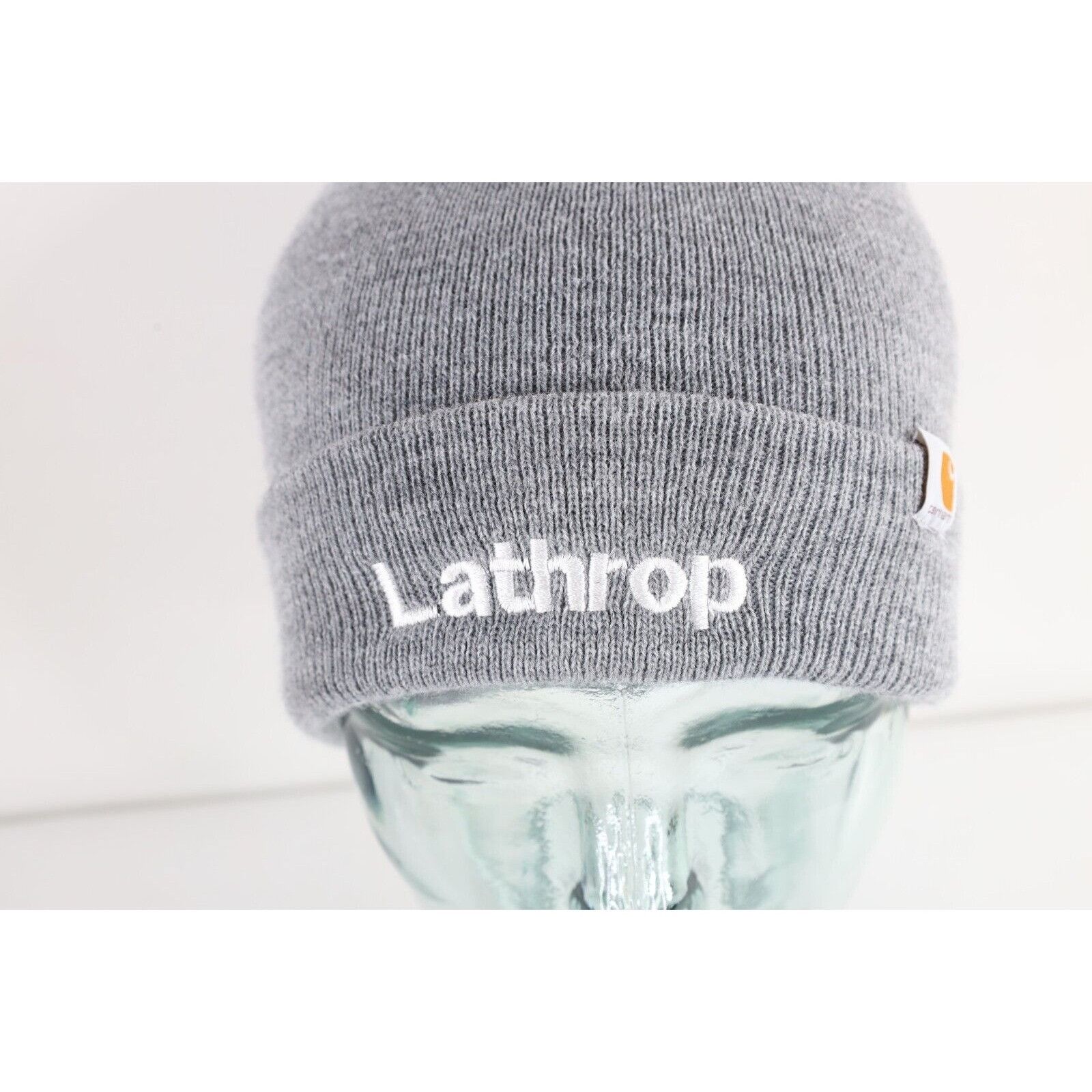 Carhartt × Vintage Vintage Carhartt Spell Out Lathrop Construction Beanie Hat Size ONE SIZE - 2 Thumbnail