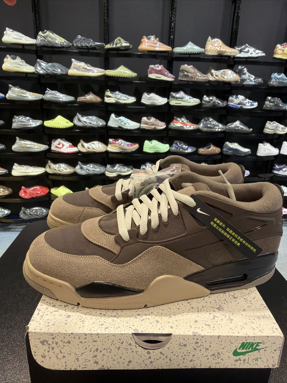 Jordan Brand Air Jordan 4 RM 'Ironstone' Travis Brown Sneakers, Size 13 Size US 13 / EU 46 - 12 Thumbnail